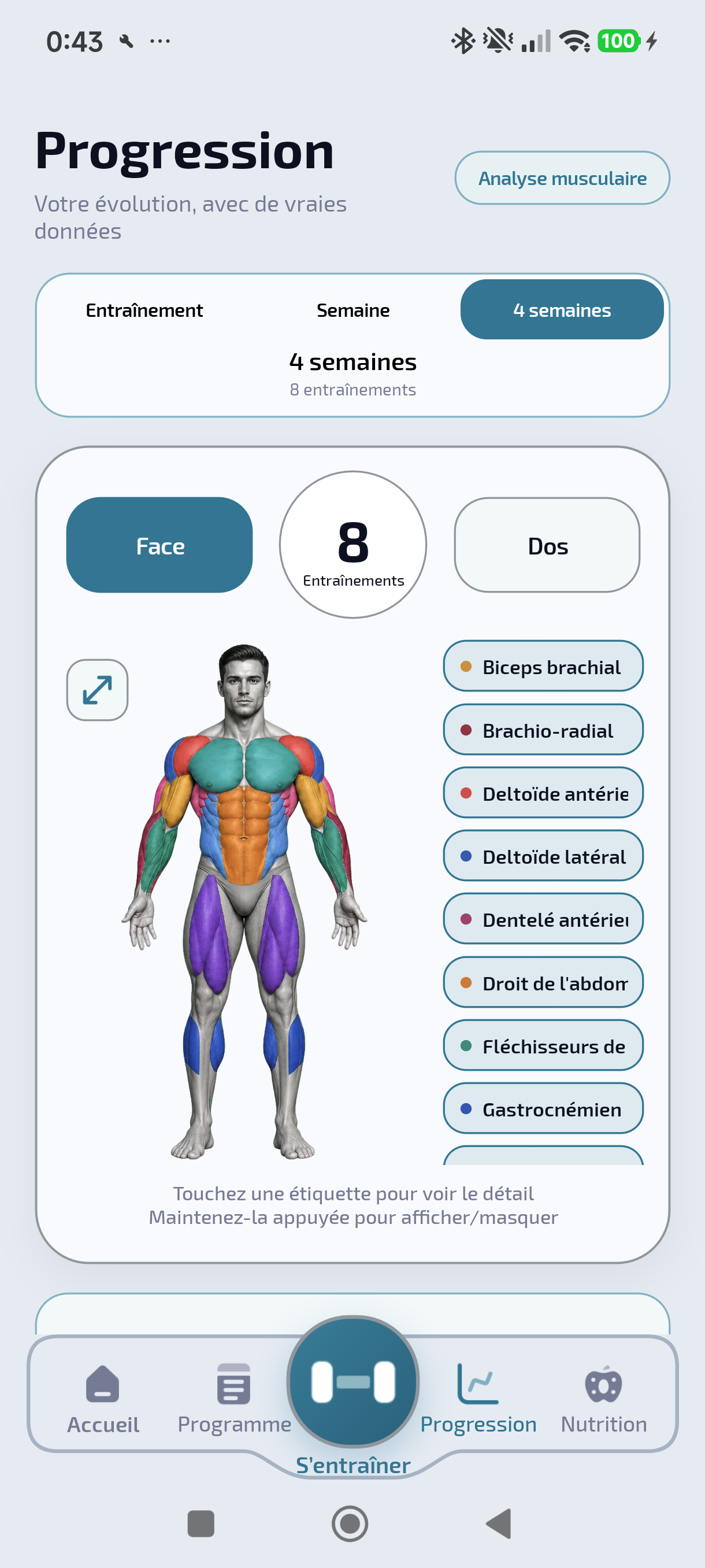 Carte musculaire