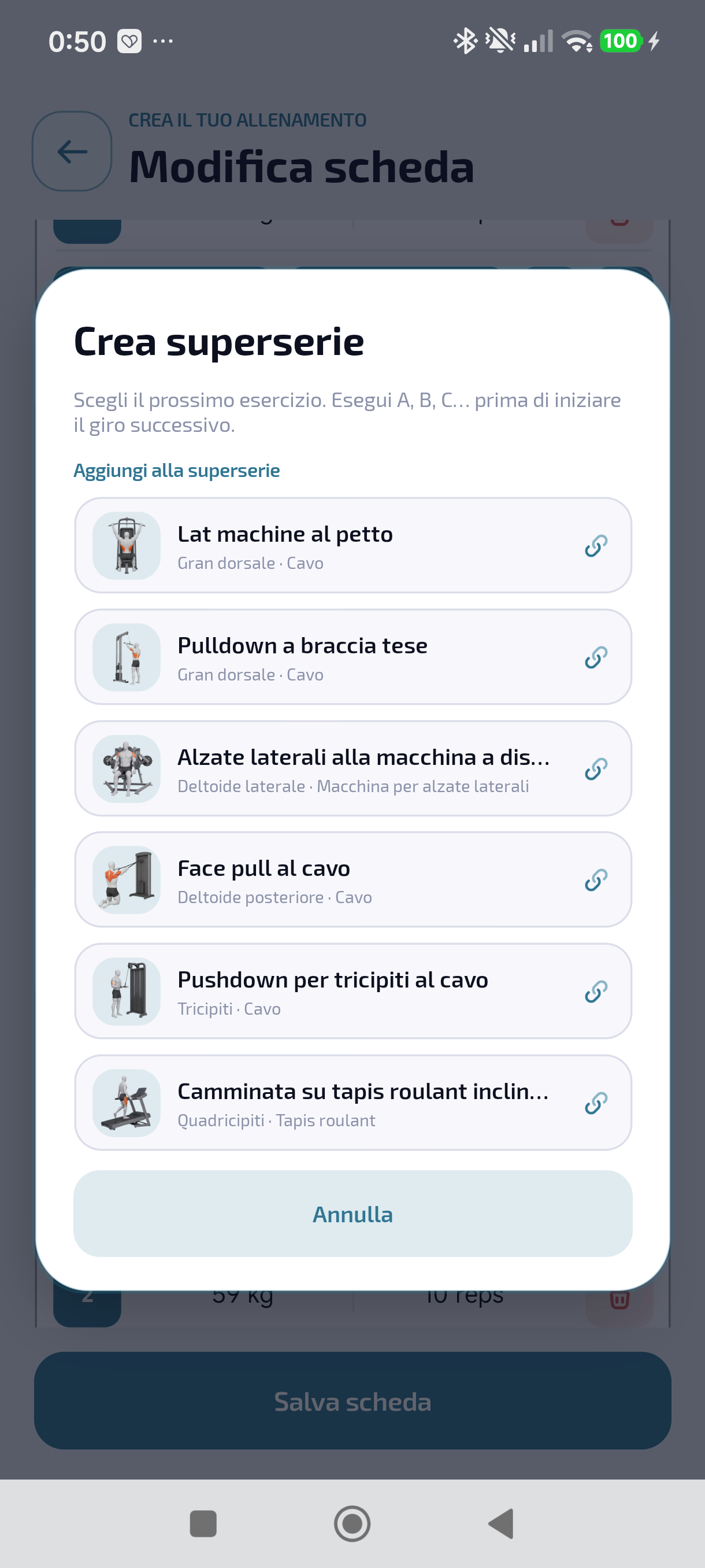 Scegli l’esercizio da alternare
